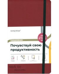 Ежедневник Work for success, вишнево-красный, B6+, 112 листов
