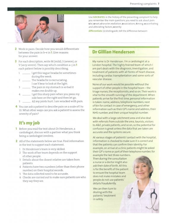 Oxford English for Careers. Medicine 1. Student's Book