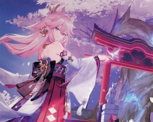 Картины для раскрашивания по номерам Картина для раскрашивания по номерам Геншин. Священная сакура