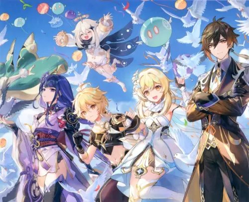 Картина для раскрашивания по номерам Геншин. Счастливые воспоминания