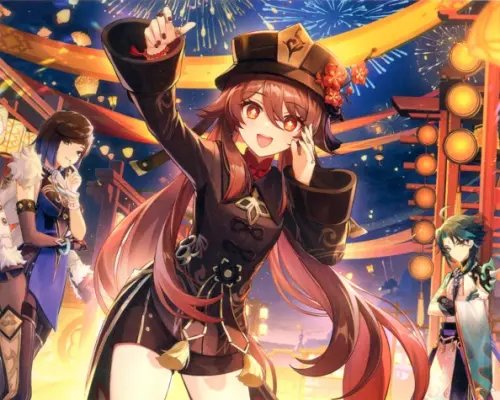 Картины для раскрашивания по номерам Картина для раскрашивания по номерам Геншин. Ночная гармония струн