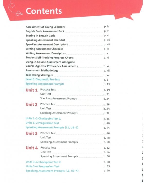 English Code. Level 1. Assessment Book