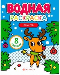 Раскраска водная Новый год