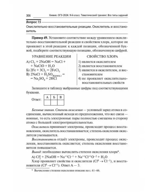 ОГЭ-2024. Химия. 9 класс. Тематический тренинг. Все типы заданий