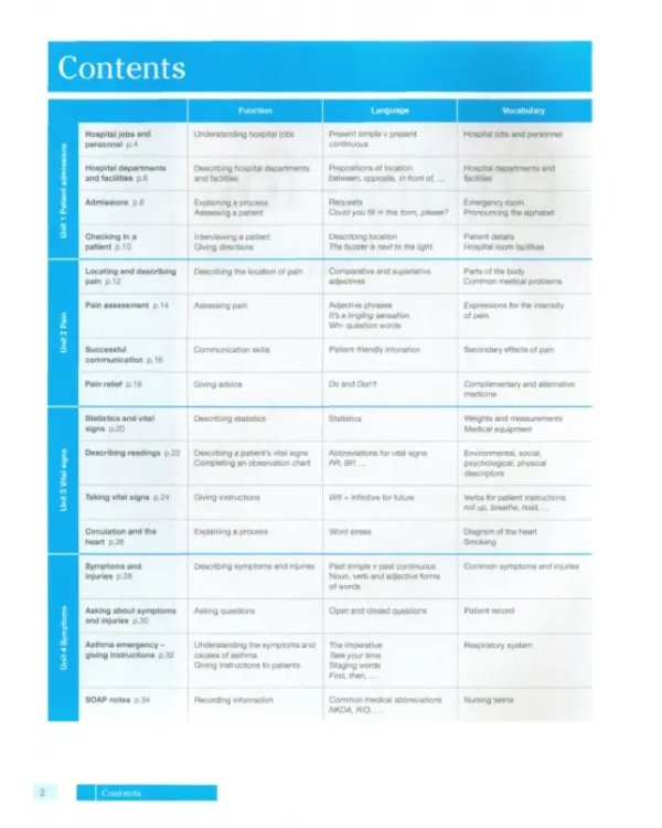 English for Nursing. Level 2. Coursebook + CD