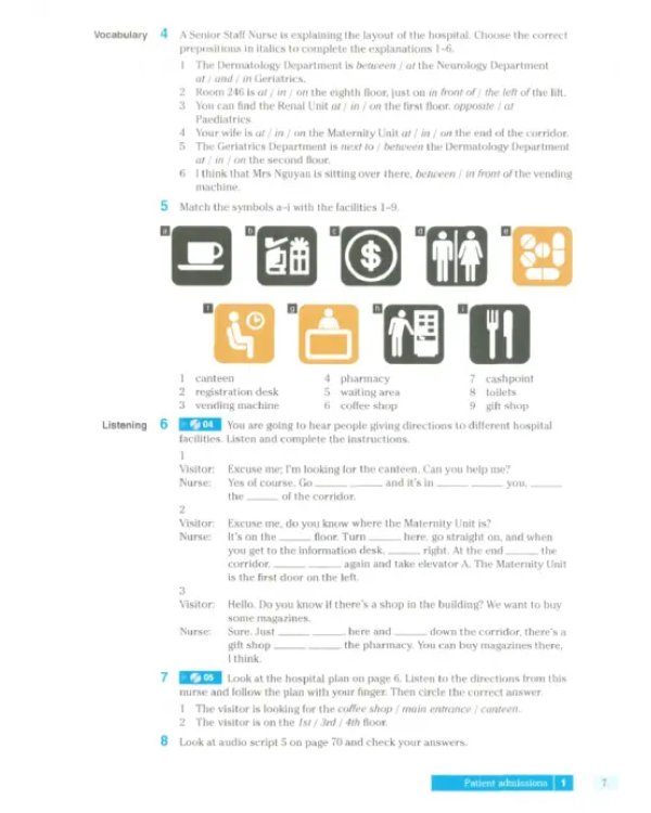 English for Nursing. Level 2. Coursebook + CD