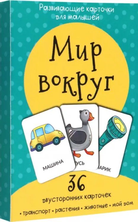 Развивающие карточки для малыше Мир вокруг. Развивающие карточки для малышей