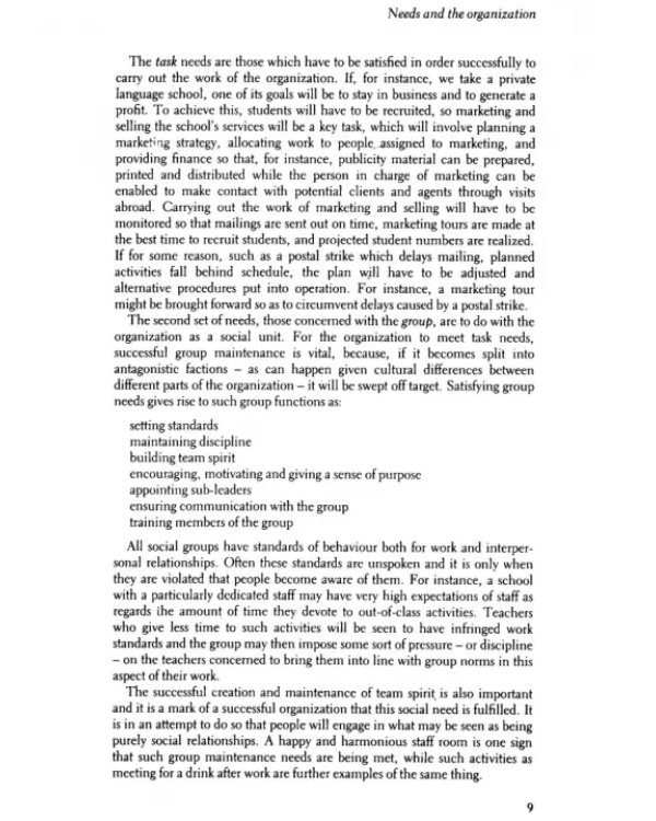Management in English Language Teaching