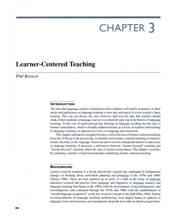 The Cambridge Guide to Pedagogy and Practice in Second Language Teaching