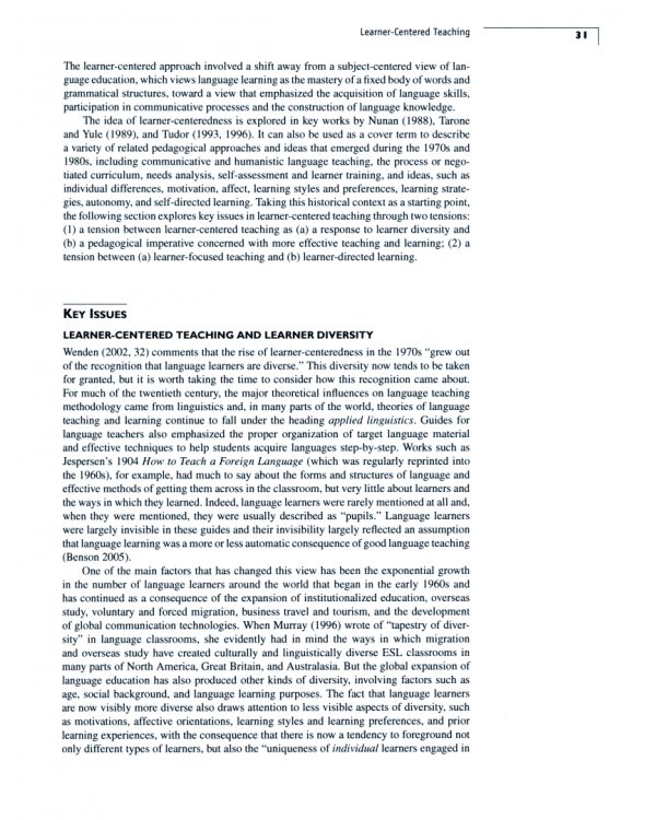 The Cambridge Guide to Pedagogy and Practice in Second Language Teaching