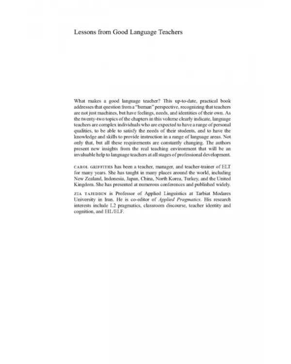 Дополнительное изображение книги «Lessons from Good Language Teachers»