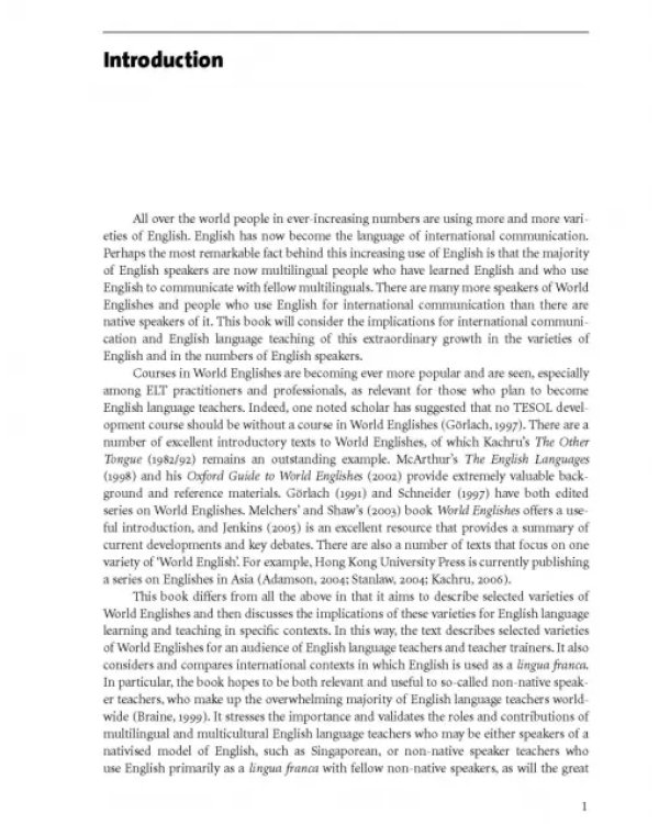 World Englishes +AudioCD. Implications for International Communication and English Language Teaching