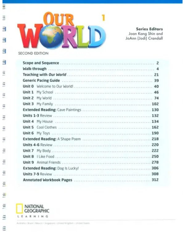 Our World 1. 2nd Edition. British English. Lesson Planner with Student's Book Audio CD and DVD
