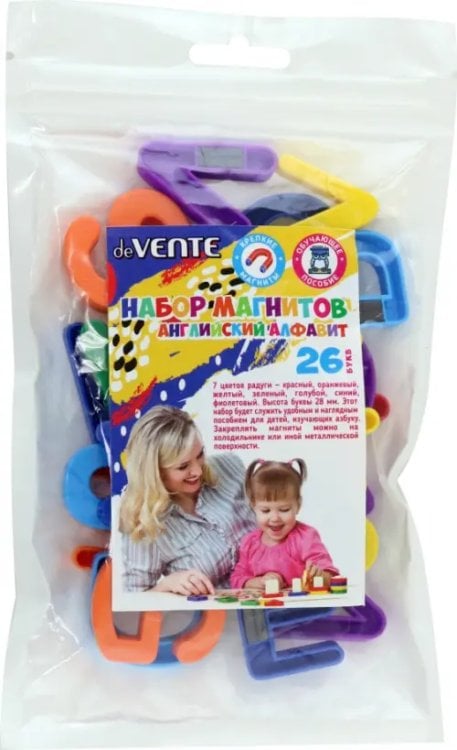 Магниты для досок Набор магнитов Английский алфавит, 26 букв
