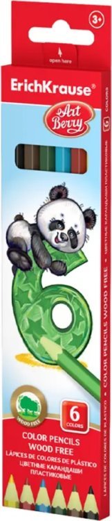 Карандаши шестигранные ArtBerry, 6 цветов Карандаши шестигранные ArtBerry, 6 цветов
