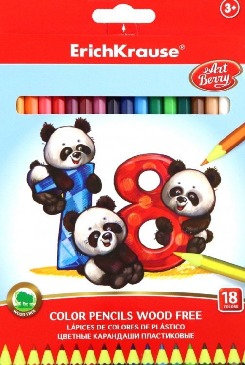 Карандаши шестигранные ArtBerry, 18 цветов Карандаши шестигранные ArtBerry, 18 цветов