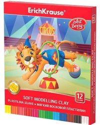 Пластилин восковой ArtBerry, 12 цветов