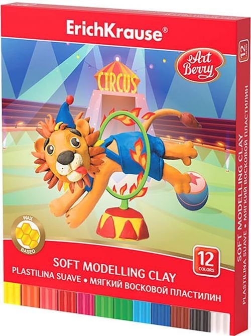 Пластилин восковой ArtBerry, 12 цветов Пластилин восковой ArtBerry, 12 цветов