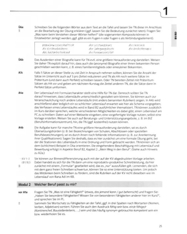 Aspekte Beruf B1/B2 Brückenelement und B2. Deutsch für Berufssprachkurse. Unterrichtshandbuch