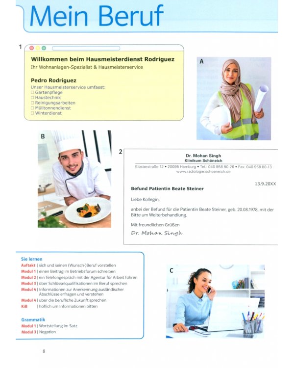 Дополнительное изображение книги «Aspekte Beruf B1/B2 Brückenelement und B2. Paket aus den Kurs- und Übungsbüchern»