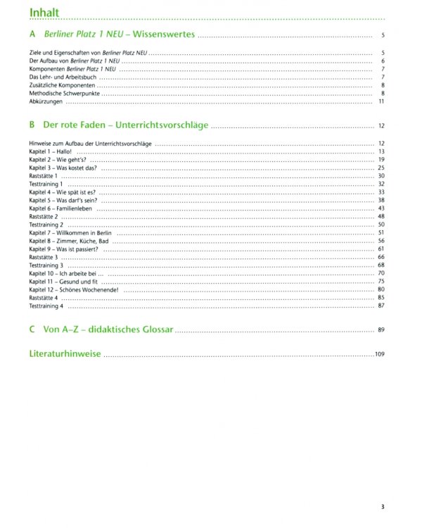 Berliner Platz 1 NEU. Deutsch im Alltag. Lehrerhandbuch