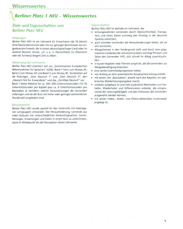 Berliner Platz 1 NEU. Deutsch im Alltag. Lehrerhandbuch