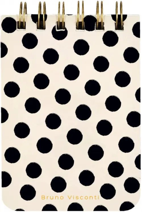 Обложка книги «Блокнот Black&amp;White.Горошек черный, А7, 100 листов, линия»