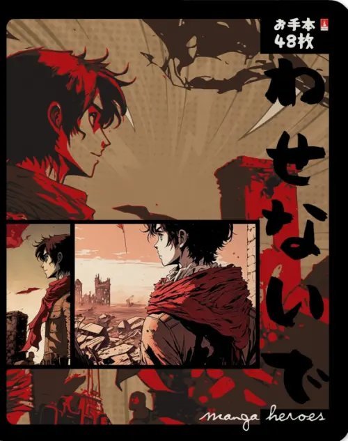 Тетрадь Manga. Fantastic Heroes, 48 листов