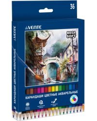 Карандаши цветные акварельные Trio Mega Soft, 36 цветов