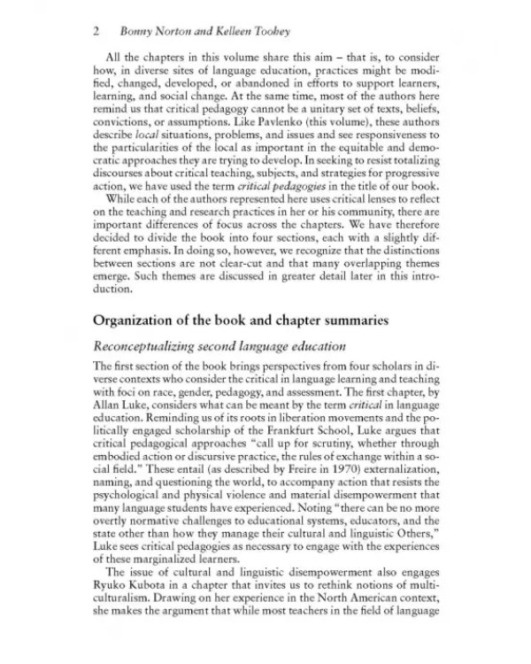 Critical Pedagogies and Language Learning
