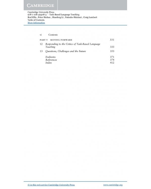 Task-Based Language Teaching. Theory and Practice