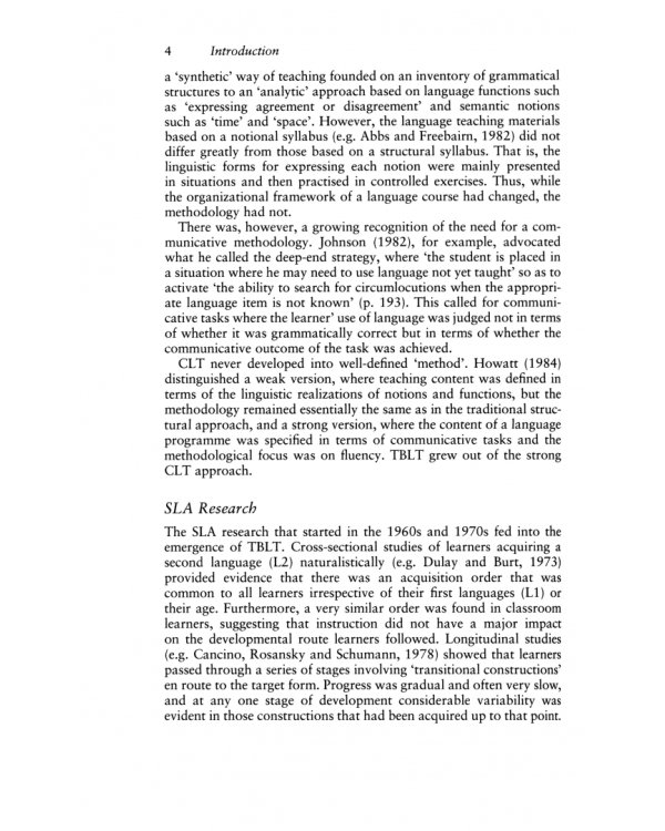 Task-Based Language Teaching. Theory and Practice