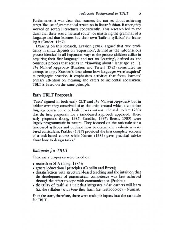 Task-Based Language Teaching. Theory and Practice