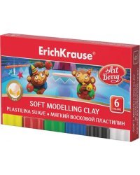 Пластилин восковой ArtBerry, 6 цветов