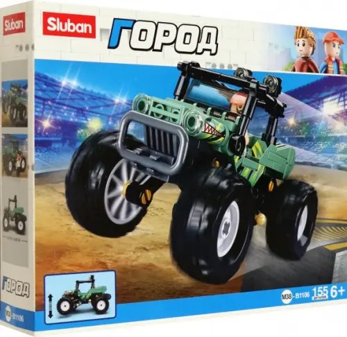 Конструктор Джип зеленый Конструктор Джип зеленый