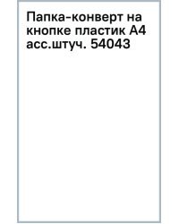 Папка-конверт на кнопке, A4, в ассортименте