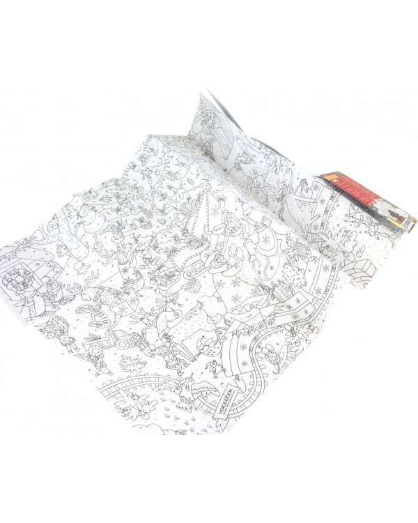 Карта-раскраска Зима