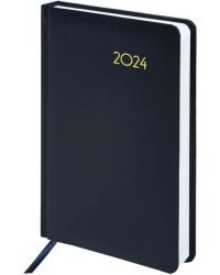 Ежедневник датированный на 2024 год Select, темно-синий, А5