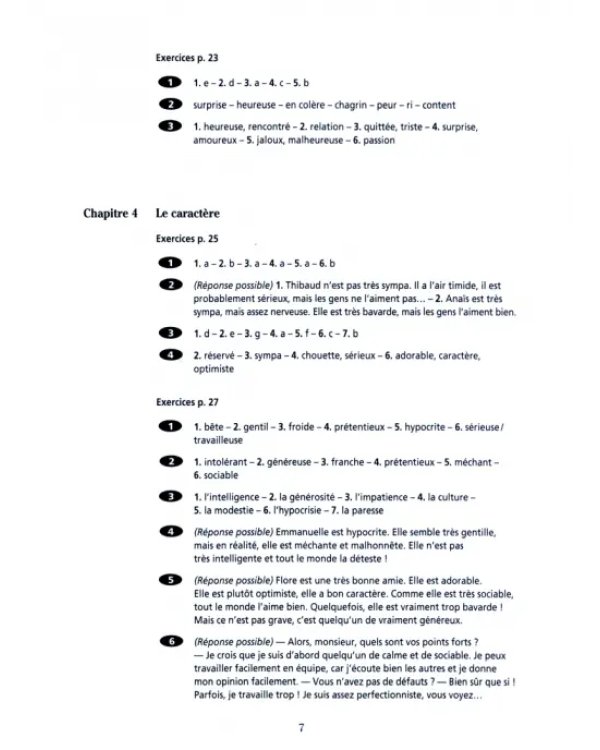 Vocabulaire progressif du français. Niveau débutant. A1. Corrigés
