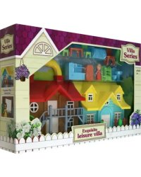 Дом кукольный с мебелью и человечками