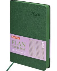 Ежедневник датированный на 2024 год Stylish, зеленый, А5