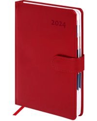 Ежедневник датированный на 2024 год Ritter, красный, А5