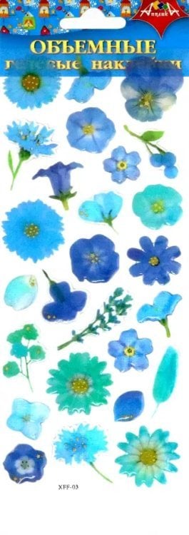Наклейки объемные гелевые Нежные цветочки 1 Наклейки объемные гелевые Нежные цветочки 1