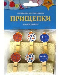 Декоративные прищепки Новогодние шарики