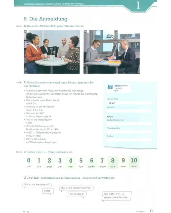 Die neue Linie 1 A1.1. Deutsch für Alltag und Beruf. Kurs- und Übungsbuch mit Audios und Videos