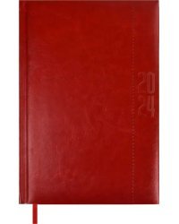 Ежедневник датированный на 2024 год Сариф-эконом, красный, А5, 176 листов