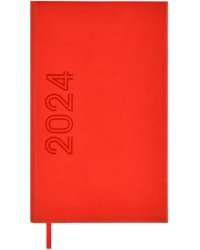 Еженедельник датированный на 2024 год Кассандра, красный, 64 листа