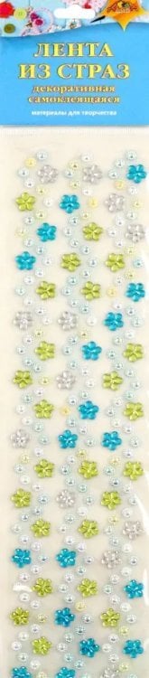Набор для творчества Декоративная самоклеящаяся лента из страз Цветы
