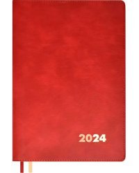 Еженедельник датированный на 2024 год Флоттер, красный, А5, 80 листов