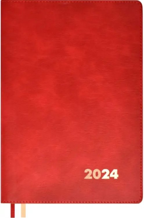 Еженедельник датированный на 2024 год Флоттер, красный, А5, 80 листов